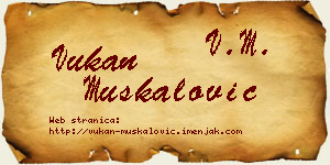 Vukan Muskalović vizit kartica